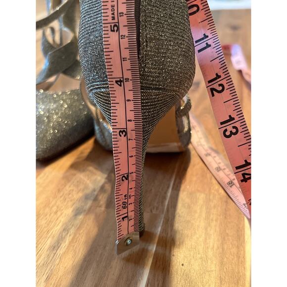 Nine‎ West silver glitter size 8 strappy heel - Picture 8 of 8